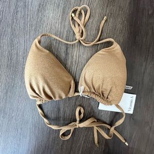 NWT Women’s Vitamin A Gold Sparkly Bikini